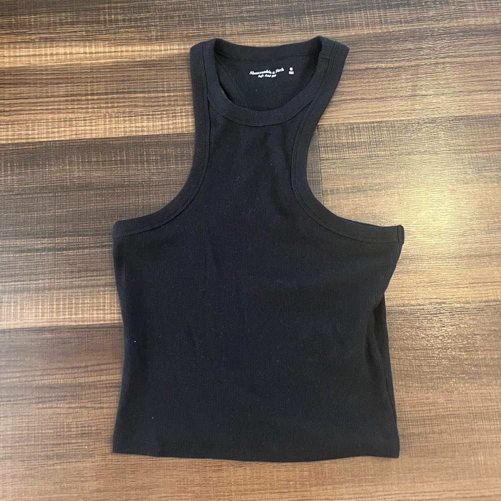 cropped ribbed halter top
